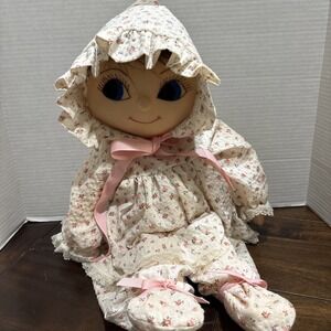 Rare Vintage Realistic My Child Like Doll  3 Emotions doll Stuffed Plush Creepy‎